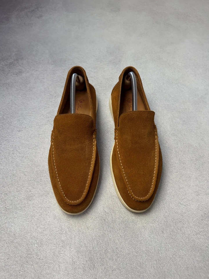 Mocasines Loro Piana Summer Walk marrón gamuza talla 41 Foto 2 de 4