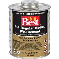 Do it Best 32 Oz. Regular Bodied Clear PVC Cement 18139-12 SIM Supply, Inc.