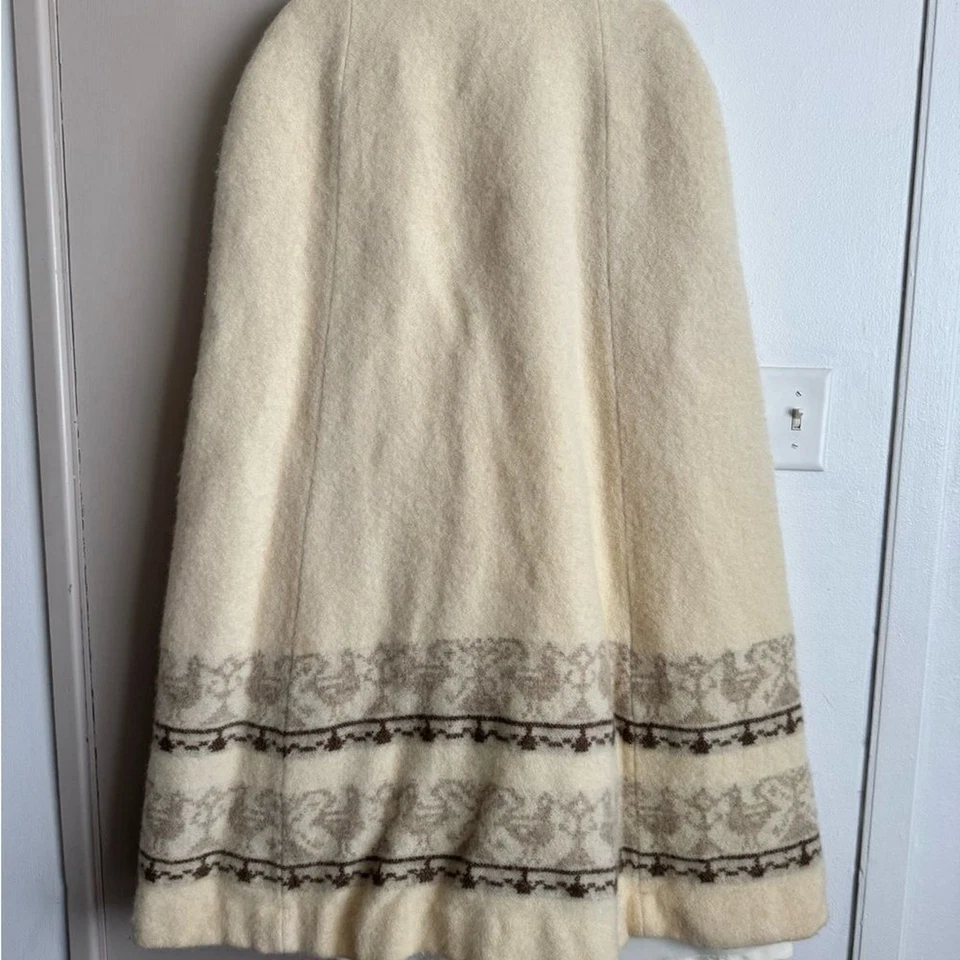 Capa de lã feminina vintage Alafoss sorvete e cinza - Imagem 4 de 4