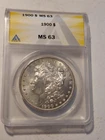 1900 Morgan Silver Dollar MS 63 ANACS