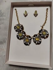 Jewelry Set Necklace Earring Beautiful Good For Giving At Holiday Season In Box