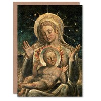 William Blake Art Card Virgin Mary And Child Painting