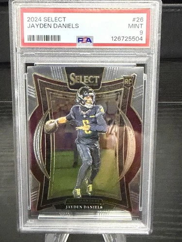 🏈 2024 Panini Select Concourse Jayden Daniels #26 RC – PSA 9 Mint