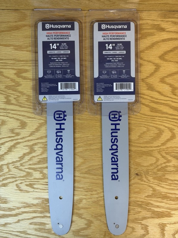 (2) New Genuine Husqvarna Chainsaw OEM 14" Guide Bar HL280-52 .050" 52DL 3/8"P