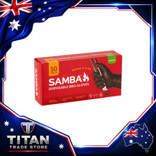 Samba Disposable BBQ Gloves 50 Pack Medium Hygienic Food Handling,Outdoor Cookin