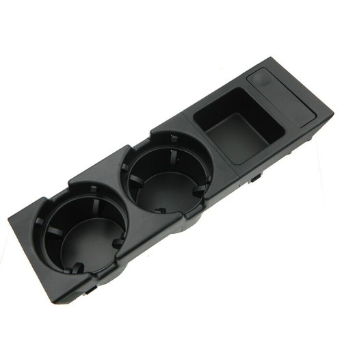 2pc Black No Rubber Coating Cup Holder & Armrest Coin Tray For BMW E46 3 Series - Picture 7 of 9