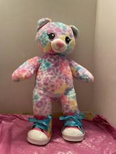 16" Pastel Rainbow Build A Bear Leopard Cat Kitty Friends Plush With Shoes