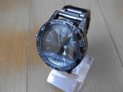 NIXON THE 51-30 Tide Watch Chrom / Black wrist size 6.7 in