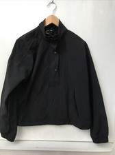 GAPFit womens size S Black Pullover 1/2 Zip Snap Stretch Jacket