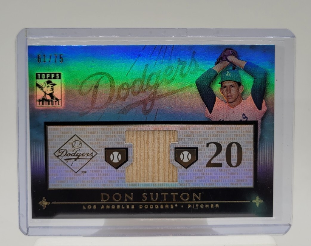 2010 Tribute Don Sutton Game Used Bat #61/75 Dodgers
