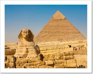 Egyptian Sphinx And Pyramid Wall Picture Art Print