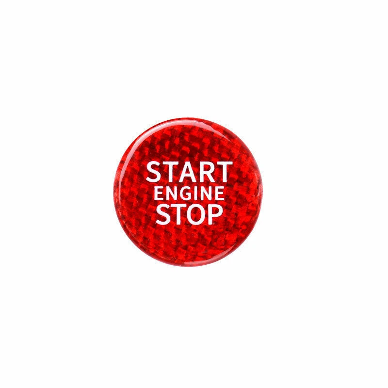 Cubierta de cuadro de arranque con un solo clic para Audi A6 A7 19-2024 vinilo rojo fibra de carbono Foto 2 de 4