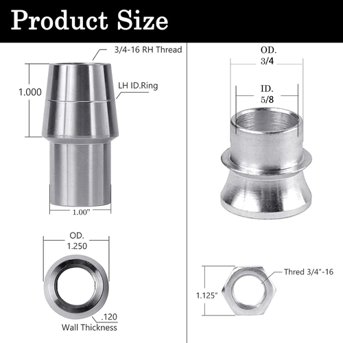 3/4'' Heim Gelenke Gelenkkopfsatz, 750" Chromoly Gelenke Panhard Kit rechts und links H - Bild 4 von 12