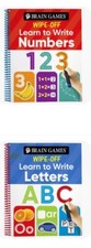 Brain Games Wipe-Off Learn to Write: Letters  Learn To Count: Numbers Set 3-6