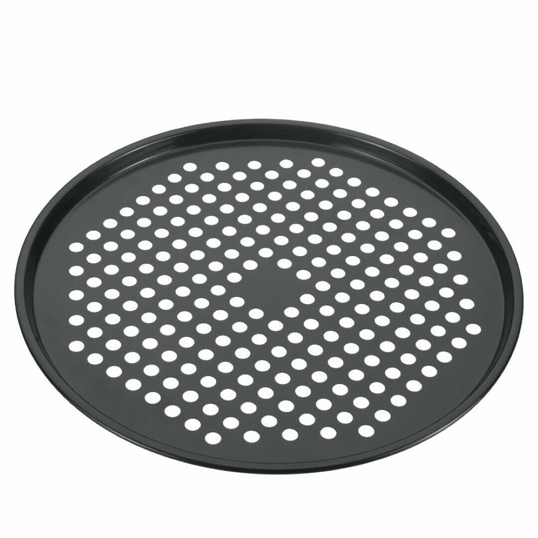 Teglia Pizza/Patatine Forata Rotonda 32 Cm Antiad - Metaltex