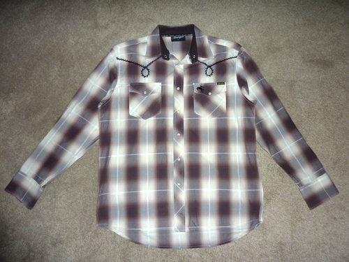 WRANGLER Mens L Checked L/S Western Shirt