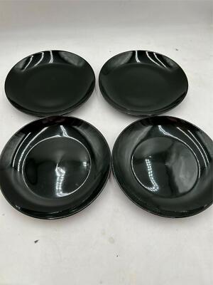 4)  THRESHOLD   AVESTA BLACK   DINNER PLATES