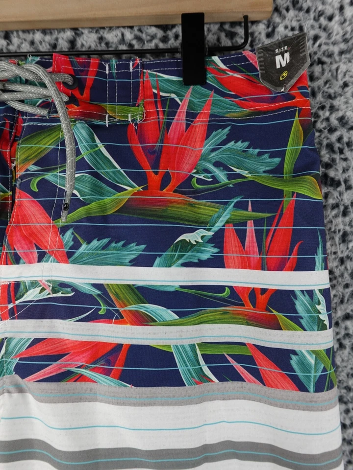 Ocean Current Men's Board Shorts Swim Trunks Stretch Tropical Black Size Med - Image 3 of 4