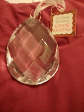  Christmas Mistletoe  Kissing Krystals  Crystal Ornament 5" Thick And No Flaws 