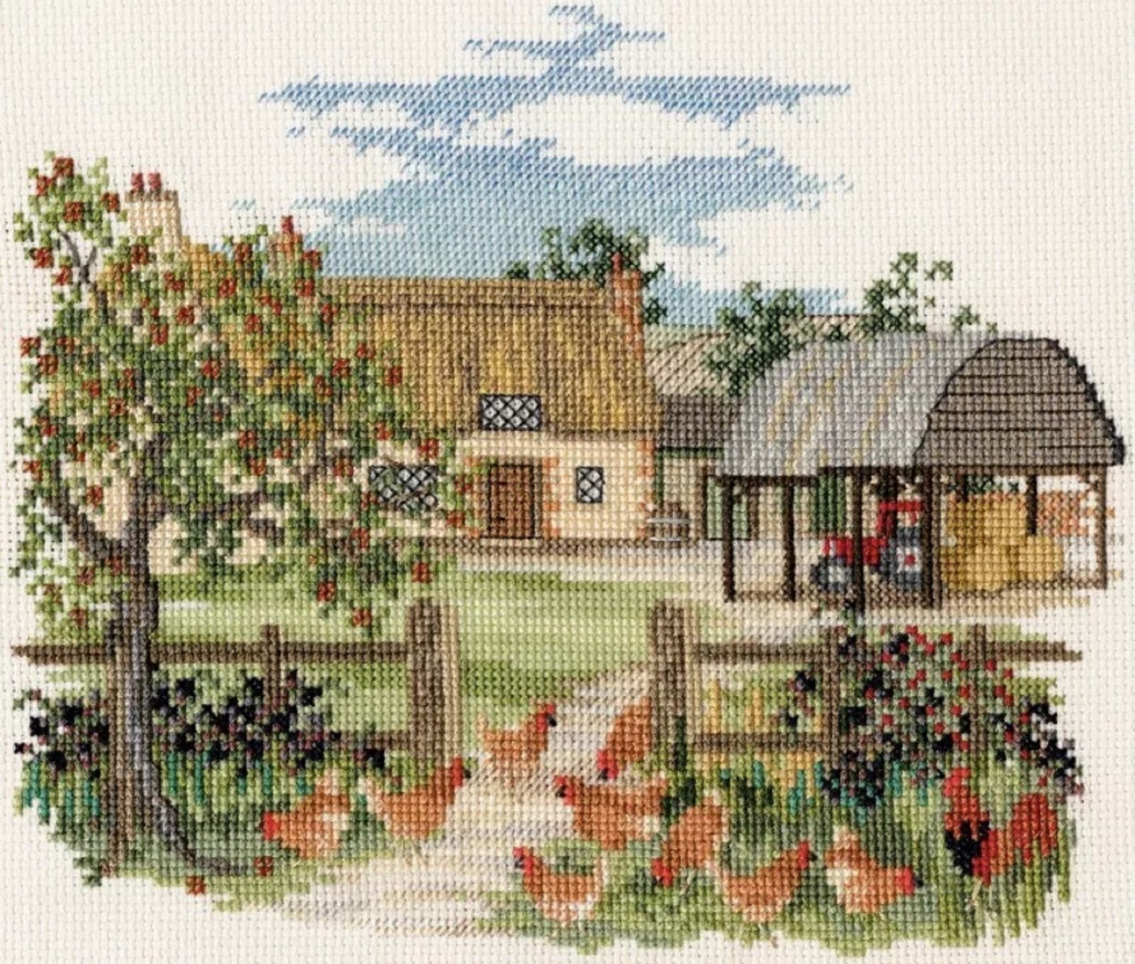 Bothy Threads Derwentwater Countryside Appletree Farm Counted Cross Stitch Kit