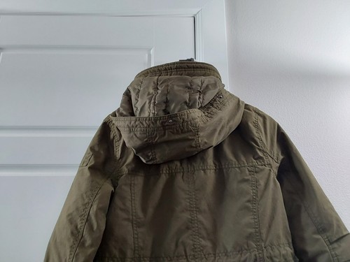 Damen Gr. S Vintage y2k Abercrombie & Fitch Kunstfell Sherpa Militär Jacke Mantel - Bild 5 von 8