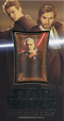 Star Wars Attack Of The Clones 3D Silber [25] Patch Relikt MP-4 Stück Dooku
