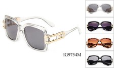 Modern Hip Hop Gold Retro Shades UV Protection for Men and Women