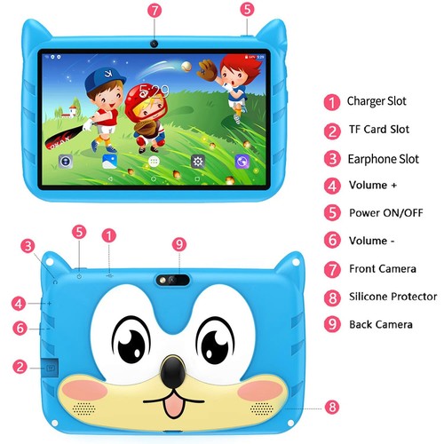 BDF 7" Kids Tablet - Android 13 | 4GB RAM + 64GB ROM (1TB Expand) | Parental Cnt - Afbeelding 4 van 4