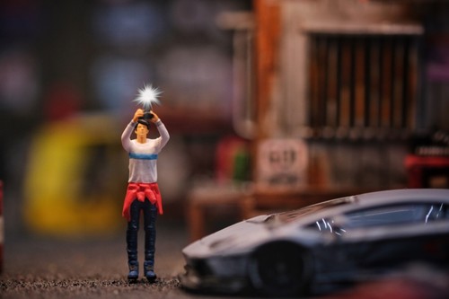 Minifigure Kingpin, MC, Photograph Scale H0 1/87 or Scale 1/64 Hotwheels - 第 4/8 張圖片