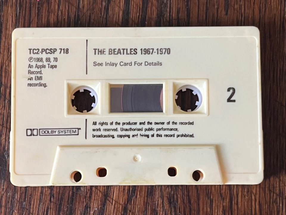 THE BEATLES 1967-1970 AUDIO CASSETTE TAPE Double Play Tape *Black Text* RARE UK - Image 3 of 4