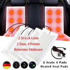 2 Satz KFZ Carbon Sitzheizung Universal Heizmatten Nachrüstsatz für PKW LKW Auto