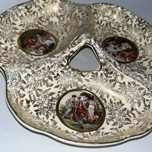 Empire England Trefoil Dish Depicting Classical Scenes, 1940s, - Picture 7 of 13