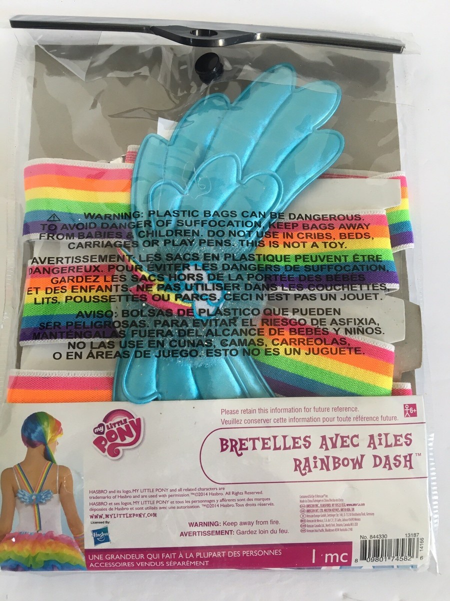 My Little Pony Rainbow Dash Suspenders with Wings Hasbro Ages 6+