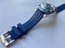 20mm BLUE Rubber Strap For Rolex Submariner, GMT Watches - Fits New  Older