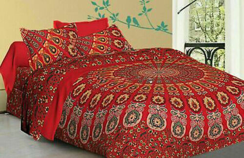 Comforter Mandala Hippie Gypsy Bedding Set Cotton Indian Duvet Cover Queen Size - Picture 1 of 2