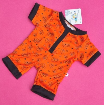 Build A Bear Halloween Kürbis Schläfer brandneu mit Etikett Kostüm SELTEN im Ruhestand HTF 