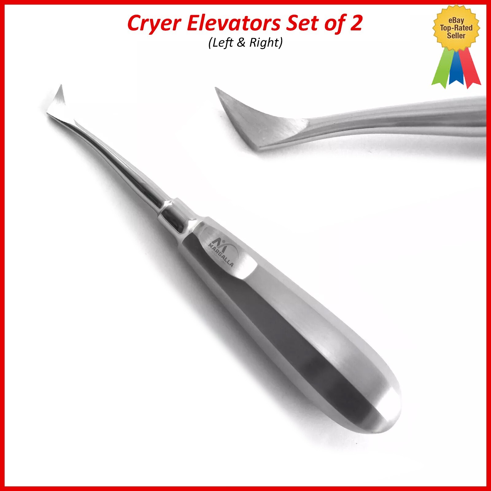 Dental Elevators Tooth Extraction Luxating Root Tip Implant Surgical Margalla CE