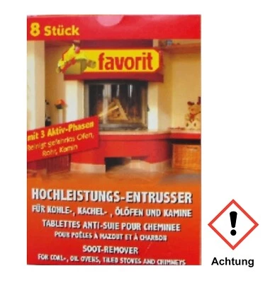 FAVORIT Hochleistungs-Entrusser (Entrußer) 8St. für Kohleofen Kaminofen Ölofen 9501255