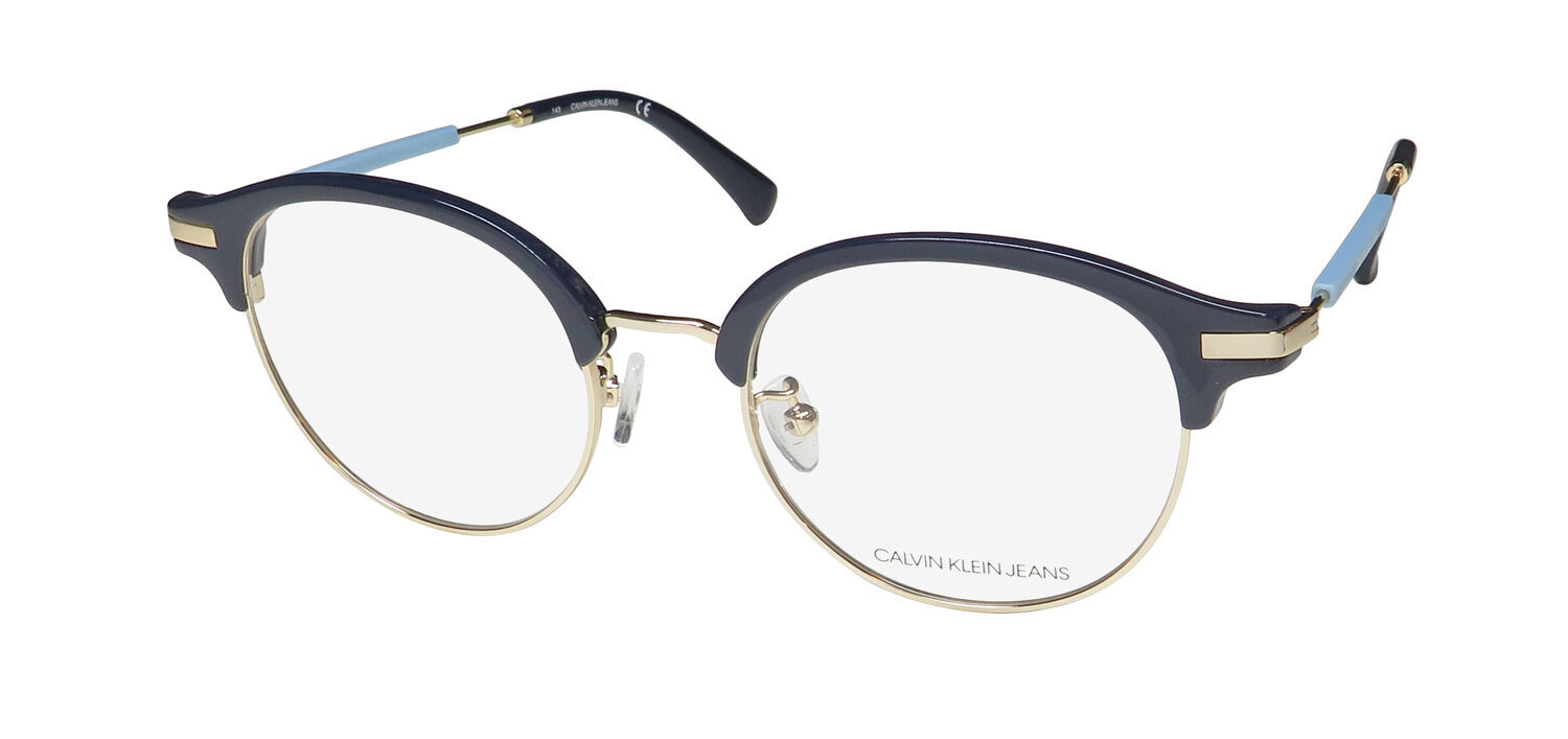 NEW CALVIN KLEIN JEANS 19706A EYEGLASS FRAME ROUND 50-20-145 METAL & PLASTIC