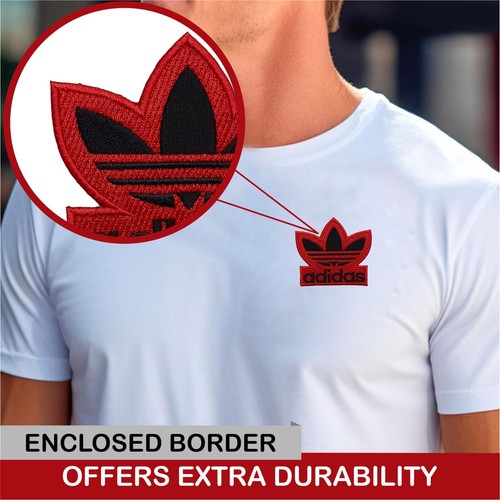Adidas Sport's Wear Brand Logo Iron On Patch - Sew Patch - Embroidered Patch - Picture 3 of 6