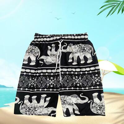 Strandshorts für Männer Frauen Sommer Strandhose Boho elastisch