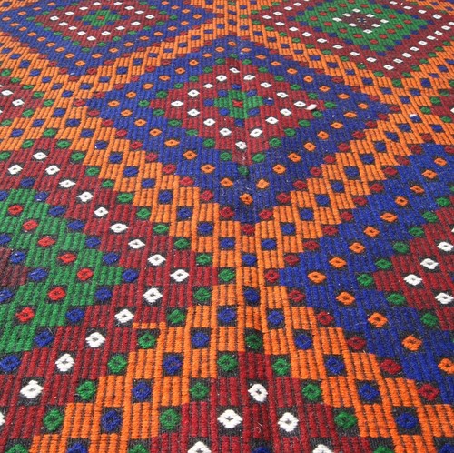 Auténtica alfombra turca hecha a mano de lana Balikesir Cicim Kilim alfombra decorativa para el hogar - Imagen 3 de 4