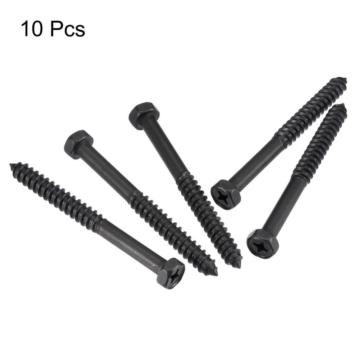 LOT DE 3 VIS AUTOPERCEUSE AVEC RONDELLE TETE HEXAGONALE 6.3*63MM