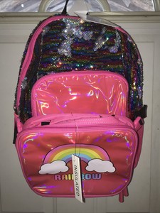 rainbow backpack and lunchbox