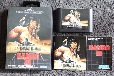 RAMBO 3  - Sega Mega Drive - PAL VGC COMPLETE Cleaned & Tested