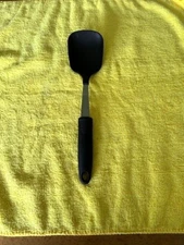 INOX Rostfrei Vintage Black Plastic Spoon Kitchen Utensil 9-3/4” Long MCM VGUC