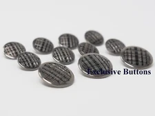 Gunmetal - Silver Blazer Buttons Set For Sport Coats or Blazers
