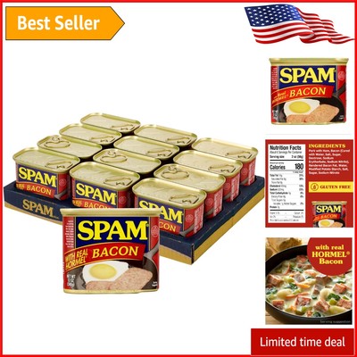 Savory Hormel Bacon Canned Meat, Fully Cooked - 12 oz, Pack of 12 for Easy Meals
