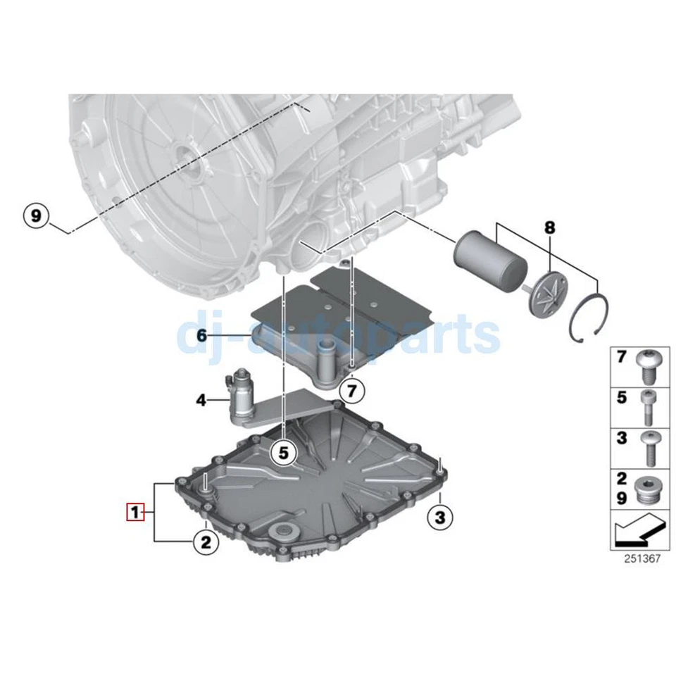 Auto Dual Clutch Transmission Oil Pan 28107842385 For BMW E82 E89 E90 F83 F10 M6 Foto 2 de 4