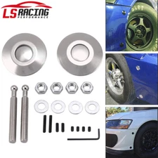 2PCS Universal Quick Release Latch Push Button Hood Bonnet Pins Lock Clip Kit